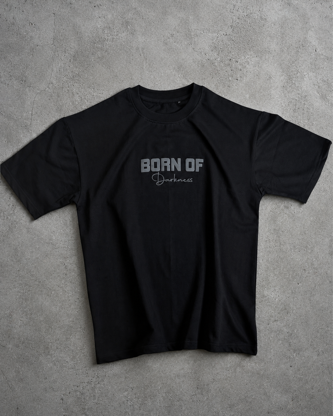 BLACK HORSE ON BLACK TEE