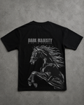 BLACK HORSE ON BLACK TEE