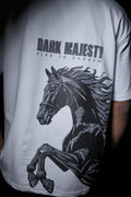 BLACK HORSE ON WHITE TEE